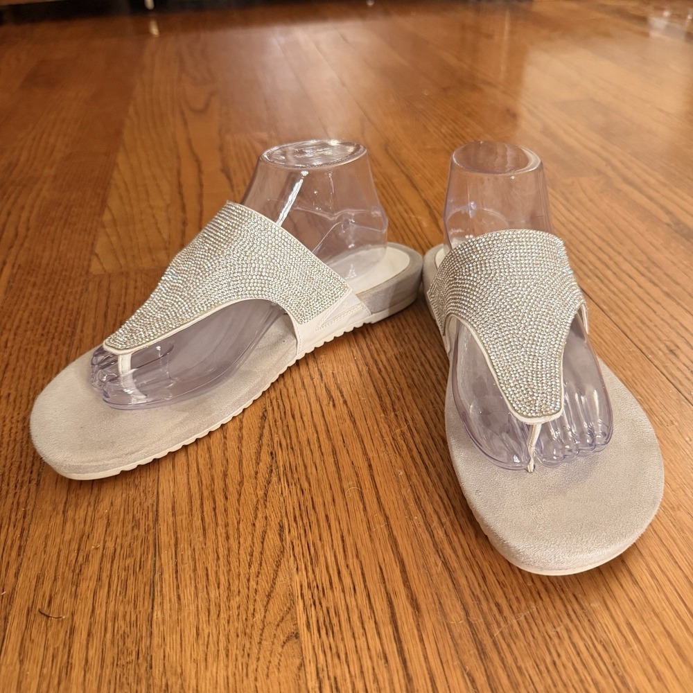 Andrew Geller‎ Women's Rhinestone Embellished Flip Flop Size 10